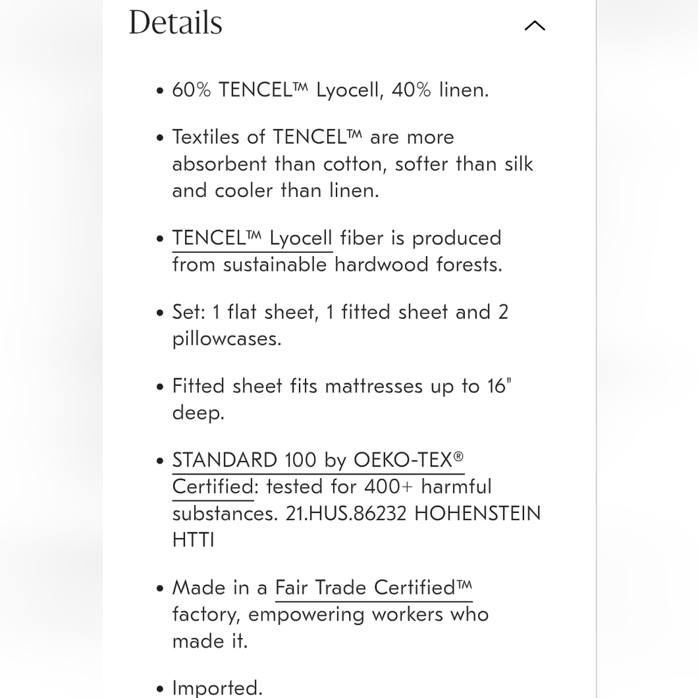 West Elm Signature Tencel Linen Sheet Set,Queen,White,Retail Price $269.00 USD - Picture 14 of 16